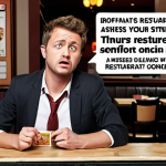**

Public opinion poll showing declining reputation after a minor scandal.  Focus on restaurant analogy: A potential customer hesitates to enter a restaurant with bad online reviews. Depict a stressed business owner.

**