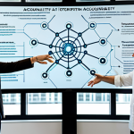 Ethical AI Framework**

"A diverse group of professionals (ethicists, engineers, policymakers) collaborating around a holographic display showing interconnected nodes representing AI values (transparency, fairness, privacy, accountability), modern office environment, fully clothed, appropriate attire, professional setting, safe for work, perfect anatomy, correct proportions, well-formed hands, natural pose, professional quality, family-friendly."

**