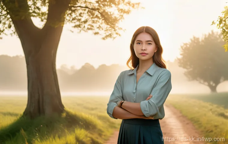 윤리적 나침반의 윤리적 결정 과정 이해하기 - **Prompt:** A thoughtful young adult stands at a metaphorical crossroads, looking forward with a ser...